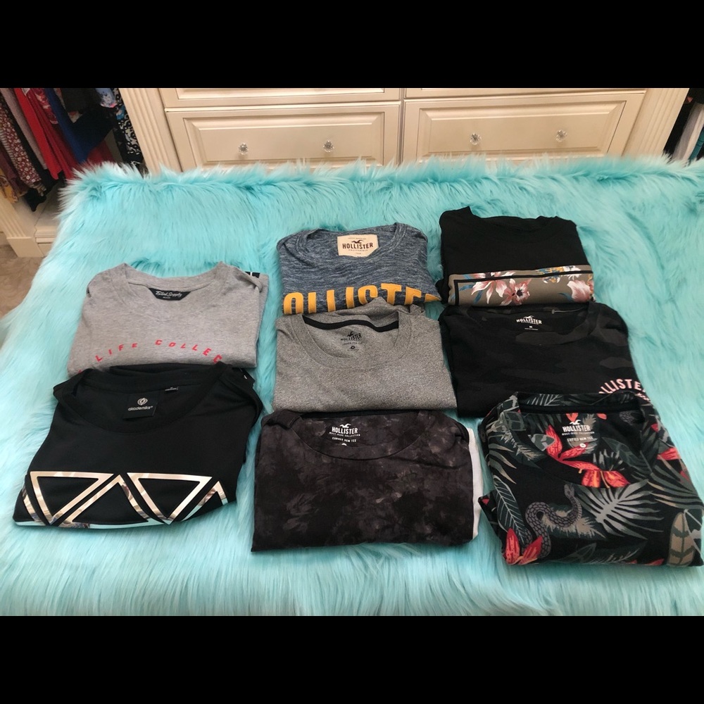 Men’s shirt bundle.  Hollister, BLVD, & Akademiks
